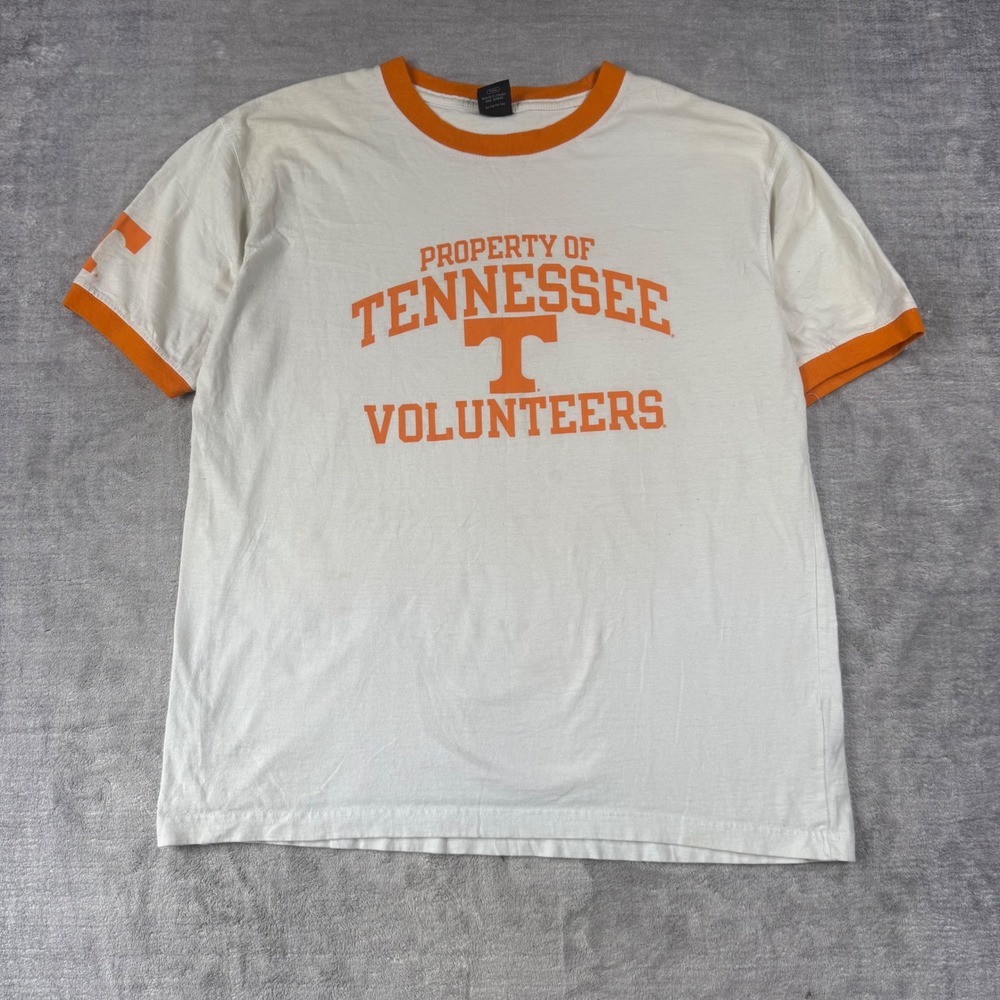 Tennessee Volunteers Shirt Mens Large White Vintage Starter Orange Ringer NCAA